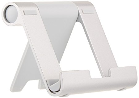 AmazonBasics Multi-Angle Portable Stand for Tablets, E-readers and Phones - Silver