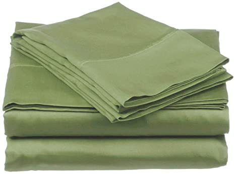 Microfiber Bedding Set - Breathable, Wrinkle Free, Fade and Stain Resistant - 4 Piece Sheet Set, Queen Size, Olive Green
