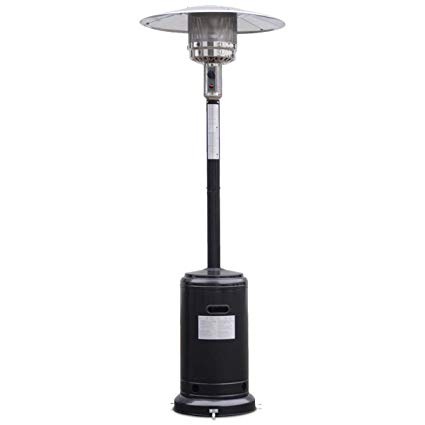 Giantex Patio Heater, 41,000 BTU Steel Propane Heater Lp Gas W/Accessories, Floor-Standing Commercial Outdoor Heater (Black)