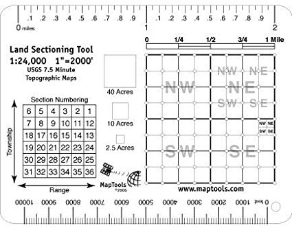 Land Sectioning Tool for 1:24,000 scale maps