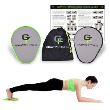 [AMAZON DAY SALE] Gravity Fitness Core Slider, Premium Quality Two-sided Sliding Plate, Free Travel Bag and Exercise Guide