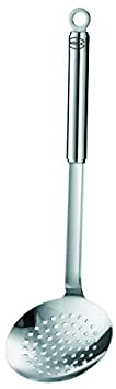 Rösle Stainless Steel Skimmer Ladle, Round Handle, 4.7-inch diameter