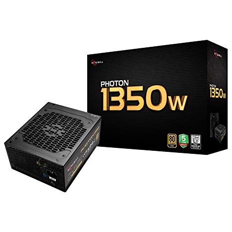 Rosewill Computer Gaming Power Supply, Fully Modular 80 Plus Gold 1350W PC Desktop PSU, Silent 135mm Fan, ATX12V/EPS12V, SLI & Crossfire Ready - Photon 1350