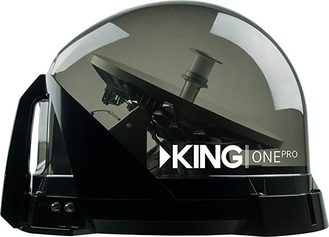 KING KOP4800 One Pro Western Arc Premium Satellite TV Antenna - Works with Dish, DIRECTV, or Bell (Canada)