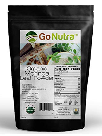 Organic Moringa Powder: Non-GMO Guaranteed Purest, 100% Moringa 5 lbs.