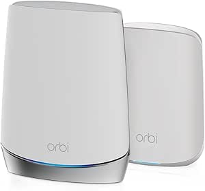 NETGEAR Orbi Whole Home Tri-band Mesh WiFi 6 System (RBK652S) – Router with 1 Satellite Extender - Coverage up to 3,500 sq. ft., 40 Devices - AX3000 (up to 3Gbps)