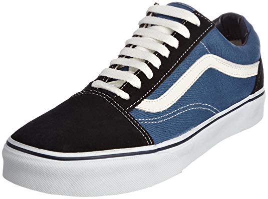 Vans Unisex Old Skool Skate Shoes, Navy/White, 6.5 M US Men/8 M US Women