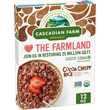 Cascadian Farm Organic Cocoa Crispy Rice Cereal, 12 oz