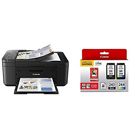 Canon PIXMA TR4520 Wireless All in One Photo Printer with Mobile Printing, Black and PG-243/ CL-244  Ink Multi pack