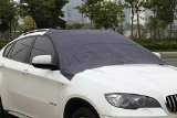 Cutequeen Trading Black Waterproof Polyester Car Snow Cover 48 X 60 with 12 Side Flaps Storage Pouchpack of 1