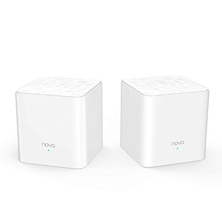 Tenda MW3 AC1200 Whole Home WiFi Mesh System, 2500 Sq. Ft. Coverage, Dual-band 867Mbps/5GHz  300Mbps/2.4GHz, MU-MIMO Technology, Seamless Roaming, Plug and Play, Works with Alexa, 2 Packs (MW3-2)