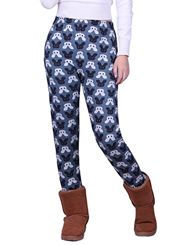 HDE Women's Winter Leggings Warm Fleece Lined Thermal High Waist Patterned Pants