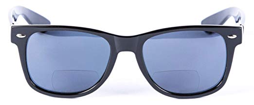 Classic Style Bifocal Reading Sunglasses for Men and Women - Hard Case Included