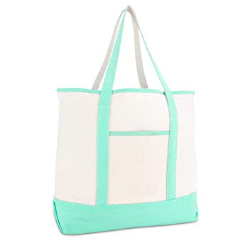 22" Open Top Heavy Duty Deluxe Tote Bag with Outer Pocket