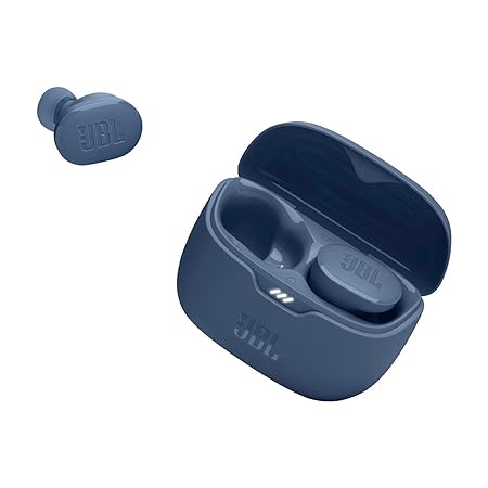 JBL Tune Buds in Ear Wireless TWS Earbuds with Mic, ANC Earbuds, Customized Extra Bass with Headphones App, 48 Hrs Battery, Quick Charge, 4-Mics, IP54, Ambient Aware & Talk-Thru, Bluetooth 5.3 (Blue)