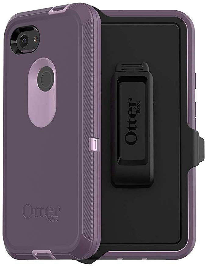 OtterBox Defender Series Case & Holster for Google Pixel 3A XL (ONLY) Non-Retail Packaging - Purple Nebula