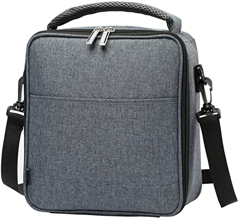 E-MANIS 6L Lunch Bag Insulated Reusable Lunch Box Cooler Bag Picnic School for Adults and Kids, Men or Women, Thermal Bento Box for Work, School, Picnic, with Shoulder Strap (Gray)