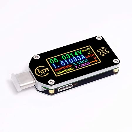 RD TC66 TC66C Type-C Bluetooth PD Trigger Color Digital LCD Display USB Tester Voltage Current Power Meter (TC66C)