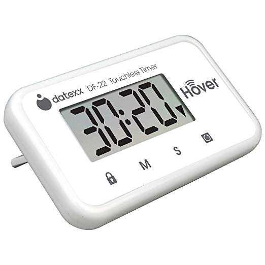 The Miracle Hover Kitchen Timer - Touchless Digital Countdown Timer, White, Hands-Free Control