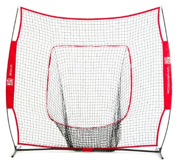 Rukket The Original Sock It Baseball and Softball 7 x 7 Practice Net with bow frame LIFETIME WARRANTY and US Based Customer Service