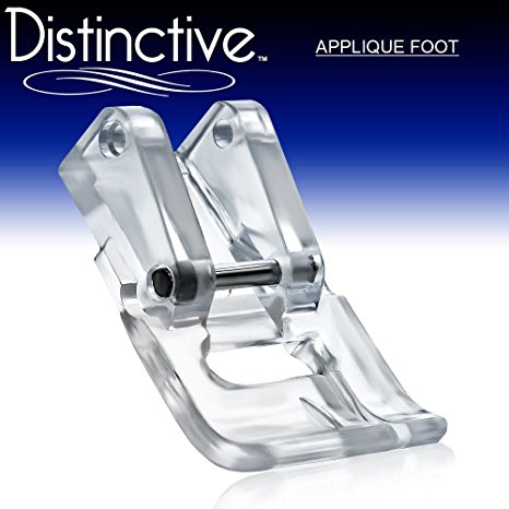Distinctive Applique Clear Sewing Machine Presser Foot - Fits All Low Shank Snap-On Singer*, Brother, Babylock, Euro-Pro, Janome, Kenmore, White, Juki, New Home, Simplicity, Elna and More!