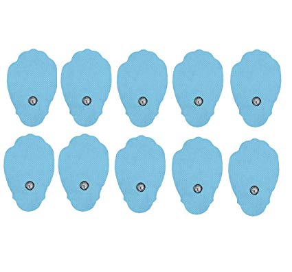 5 Pairs of Snap-On Long Life Replacement Large Hand-shaped Electrode Pads for HealthmateForever Powerful Digital Pulse Massager (blue)