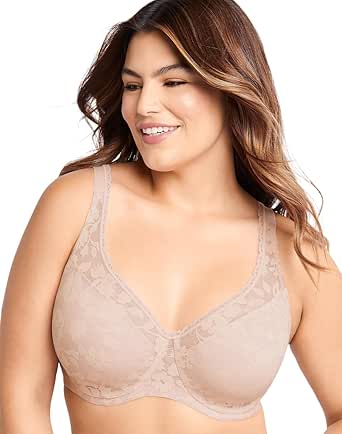 Bali Women's Passion for Comfort Lace Underwire Bra, Multiway Convertible Bra, Soft Lace Bra