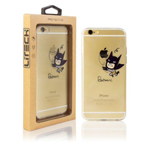 iPhone 6 Plus (5.5 Inch) Case, Litech Scratch-Resistant with TPU Clear Slim Fit Cover, Superhero Series (Batman)