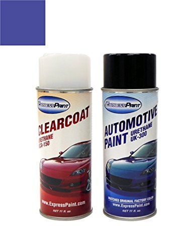 ExpressPaint Aerosol Ford F-Series, F150, F250, F350 Automotive Touch-up Paint - Blue Flame Metallic Clearcoat SZ - Color   Clearcoat Package