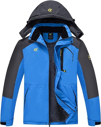 QPNGRP Mens Waterproof Ski Snowboard Jacket Windproof Winter Snow Coat