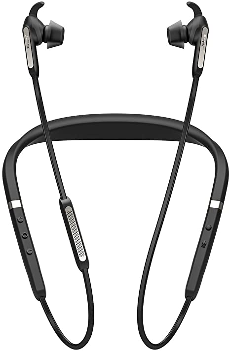 Jabra Elite 65e ANC (Active Noise Cancellation) Wireless Neckband Headphones with Alexa Built-in, Titanium Black