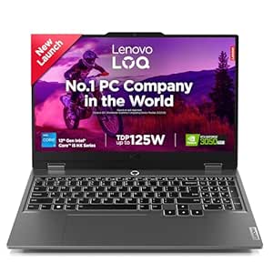 Lenovo LOQ 12th Gen Intel Core i5-12450HX 15.6" (39.6cm) 144Hz 300Nits FHD Gaming Laptop (16GB/512GB SSD/Win 11/NVDIA RTX 3050 6GB Graphics/100% sRGB/Office 21/3 Mon Game Pass/Grey/2.4Kg), 83GS003UIN