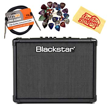Blackstar ID:Core Stereo 40 V2 Guitar Amplifier Bundle with Instrument Cable, Picks, and Austin Bazaar Polishing Cloth