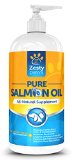 Pure Salmon Oil for Dogs and Cats - Omega-3 Liquid Food Supplement - Your Pets Will Go Wild for It - EPA and DHA Fatty Acids - Enhances Coat Joint Function Immune System and Heart Health - 32 FL OZ
