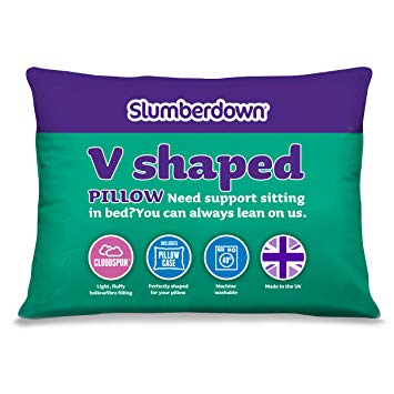 Slumberdown V Shape Pillow, White