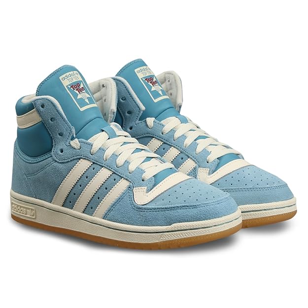 adidas Originals Men Leather TOP Ten RB Casual Shoes, PREBLU/CWHITE/GUM3, UK-9