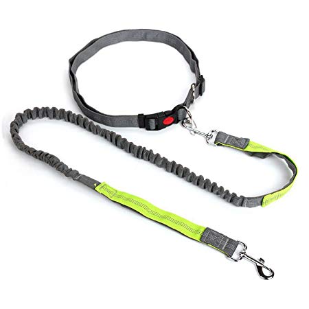 GKG Dog Leash,4/6 Foot Long Hands Free Leashes Dual Handle Control Leash Dog with Adjustable Waist Belt and Reflective Pet Leash for Running, Walking, Jogging