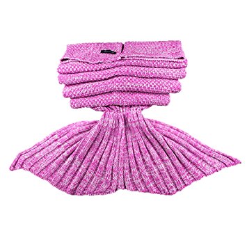 Maxchange Mermaid Blanket ,All Seasons Blanket , Super Soft Sleeping Bags ,Christmas,Birthday Holiday Gifts (71''×35'' Pink)