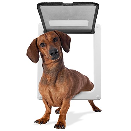 Medium Breed Locking Pet Door - 11" x 9" Opening with Hard Plastic Flap by Weebo Pets