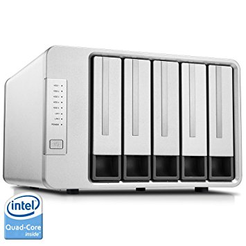 Noontec-TerraMaster F5-420 NAS Server 5-Bay Intel Quad Core 2.0GHz 4GB RAM Network RAID Storage for Small/Medium Business (Diskless)