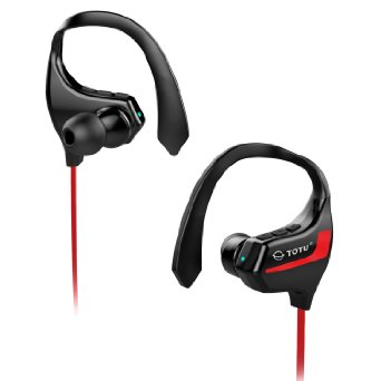 TOTU BT-2 V4.1 Bluetooth Headphones Wireless Music Stereo Sports Headset - Red