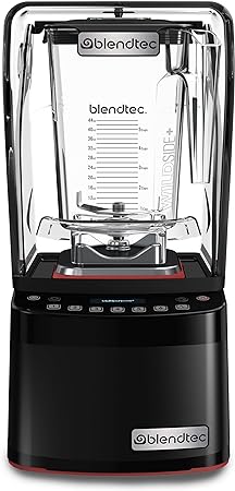 Blendtec Stealth 885 Commercial Blender, WildSide  Jar, Blendtec Stealth Sound Enclosure, Strongest Commercial-Grade Power, Self-Cleaning, 42 Pre-programmed Cycles, Black