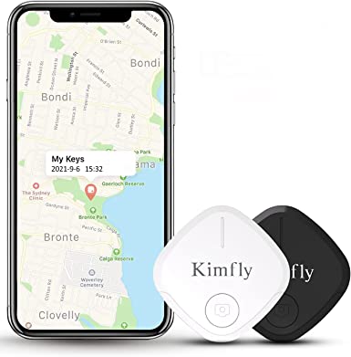Kimfly Key Finder 2-Pack Bluetooth Tracker for Keys, Smart Tracker Item Finder Phone Finder Wallet Finder Keychains Bluetooth Tags for Android/iOS Phone