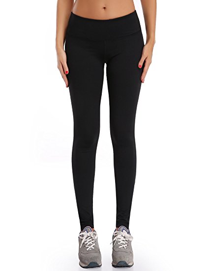 WingsLove Women's Workout Yoga Pants Mid Waist Full Length Leggings