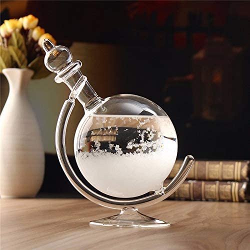 Color You CCABD Creative Globe Shape Storm Glass Crystal Weather Forecaster Bottle Meteorological Display Bottle Glass Crafts Home Decoration New Year