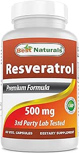 Best Naturals Resveratrol 500 mg 60 Capsules