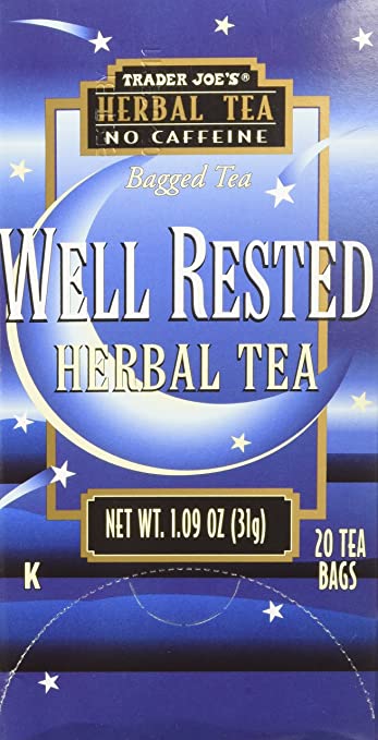 Trader Joe's Well Rested Herbal Tea No Caffeine 1.09 oz (Pack of 3)