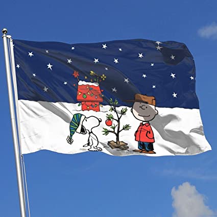 Stockdale Christmas Peanuts Garden Flag Vivid Color Outdoor Decoration 3x5 Ft