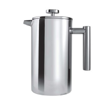 Grunwerg Cafe Ole Double Wall Insulated Straight 12 Cup/ 51oz Stainless Steel Cafetiere