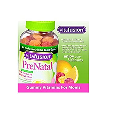 Vitafusion Pre Natal Gummy Vitamins; Lemon & Raspberry Lemonade Flavors 90 Each (2 pack)